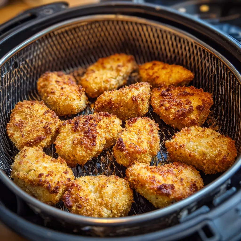 Low Carb Chicken Nuggets 5 Air Fryer Low Carb Chicken Nuggets fresh and crispy