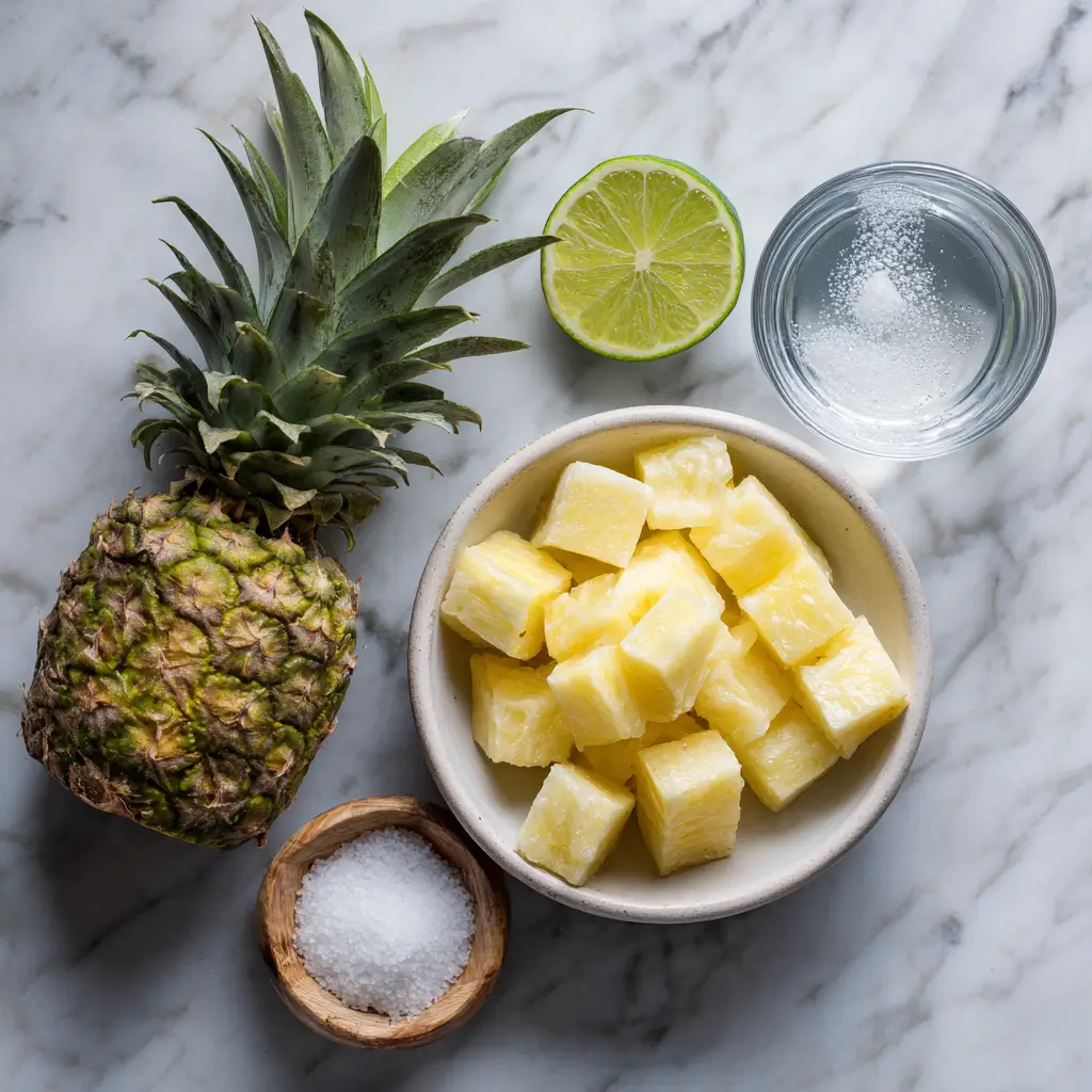 The Best Cortisol Mocktail 5 cortisol mocktail ingredients with pineapple and coconut water